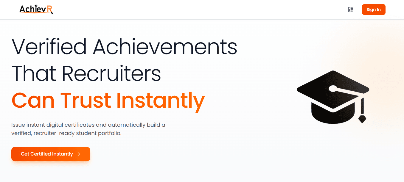 AchievR- Digital Certification & Portfolio Platform